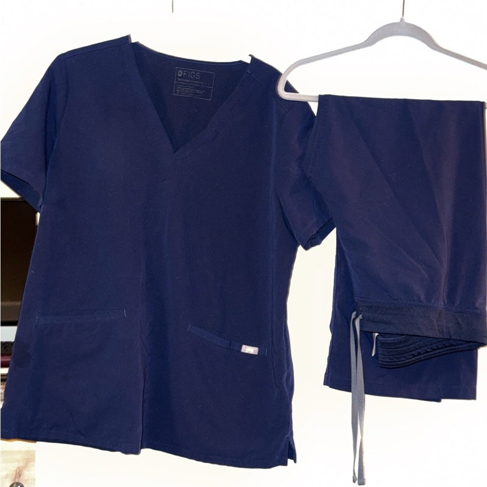 Figs Navy Blue Scrub Set Large petite